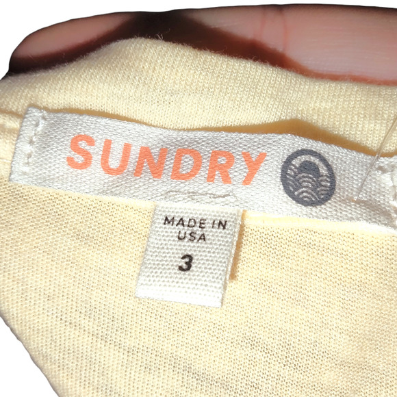 Sundry Women's Sweatshirt Crewneck Pullover Long Sleeves Pop Orange Size 3 LG - Picture 5 of 7